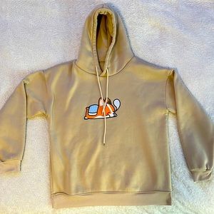 Cute, corgi sleeping dog graphic hoodie